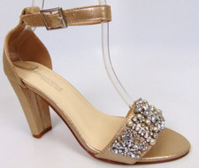 Touch Ups Felicity Women's Evening Block Heels Sandals Size 7.5 Prom Bridal NEW