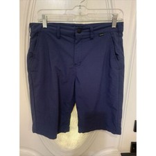 Hurley Nike Dri Fit Flat Front Shorts Boy's Size 18 Blue Swim Board Shorts