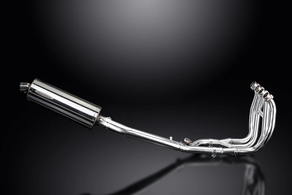 Silenciador de escape completo Suzuki GSX1300R Hayabusa 1999-07 4-1 14" ovalado de acero inoxidable Foto 2 de 4