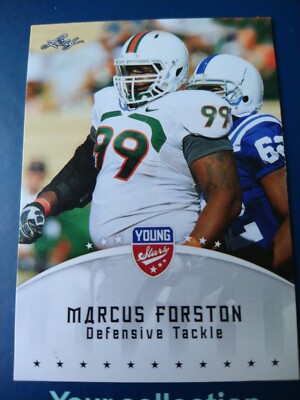2012 Leaf Young Stars Marcus Forston Miami #57 Hurricanes Patriots Rookie RC