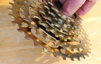Vintage Suntour Perfect Ultra 6 Speed GOLD Freewheel 13-15-18-19-22-28-34t