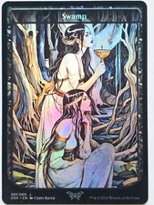Swamp By CB 01 Foil-Altered Art Custom  Basic Land