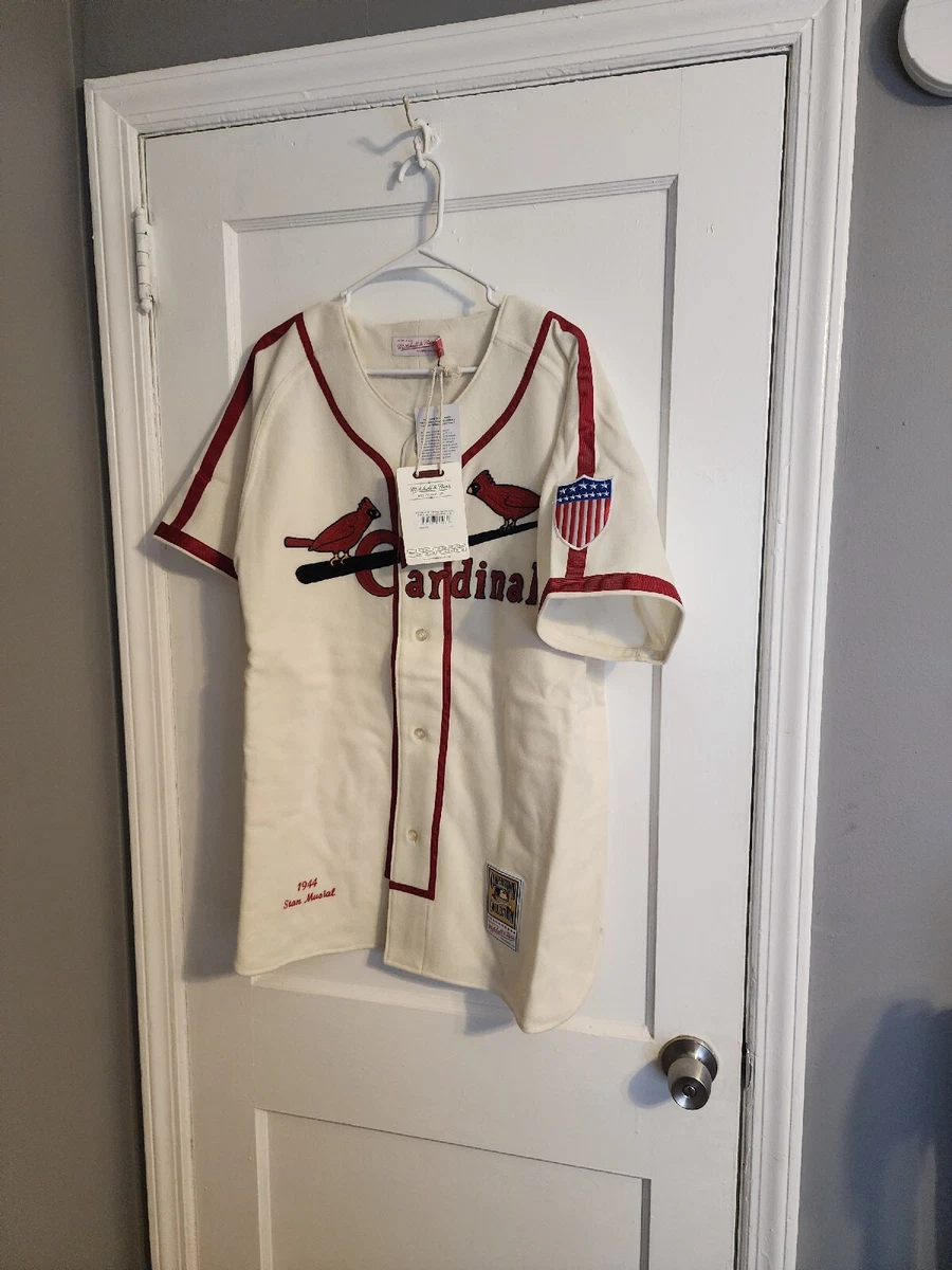 100 Authentic Mitchell Ness 1944 St. Louis Cardinals Stan