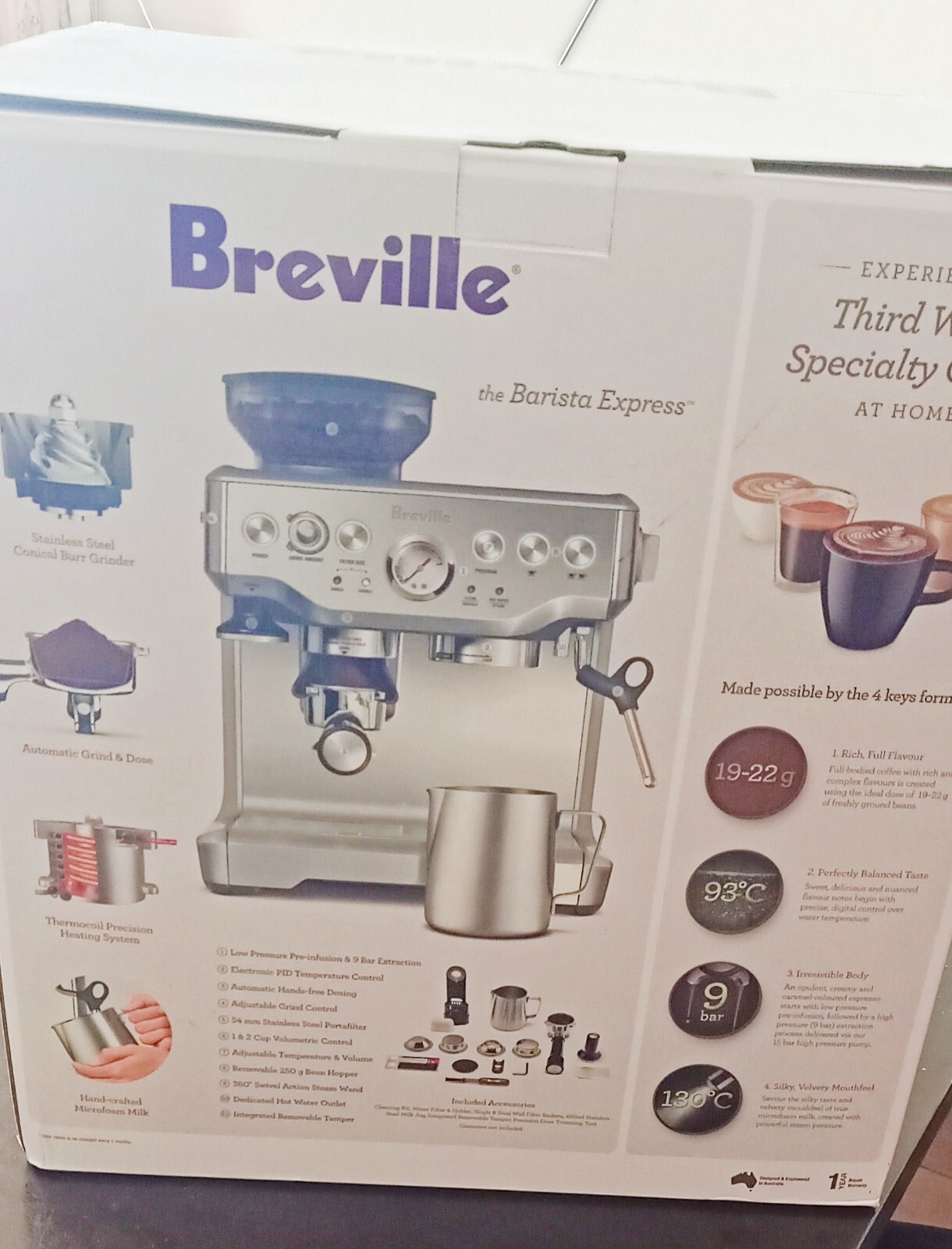 Breville Coffee Machine Barista Express Cranberry eBay