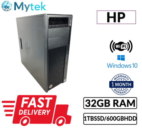 HP WorkStation Z440 Tower PC Computer Intel XEON Nvidia M4000 32GB RAM 1TB SSD - Picture 1 of 12