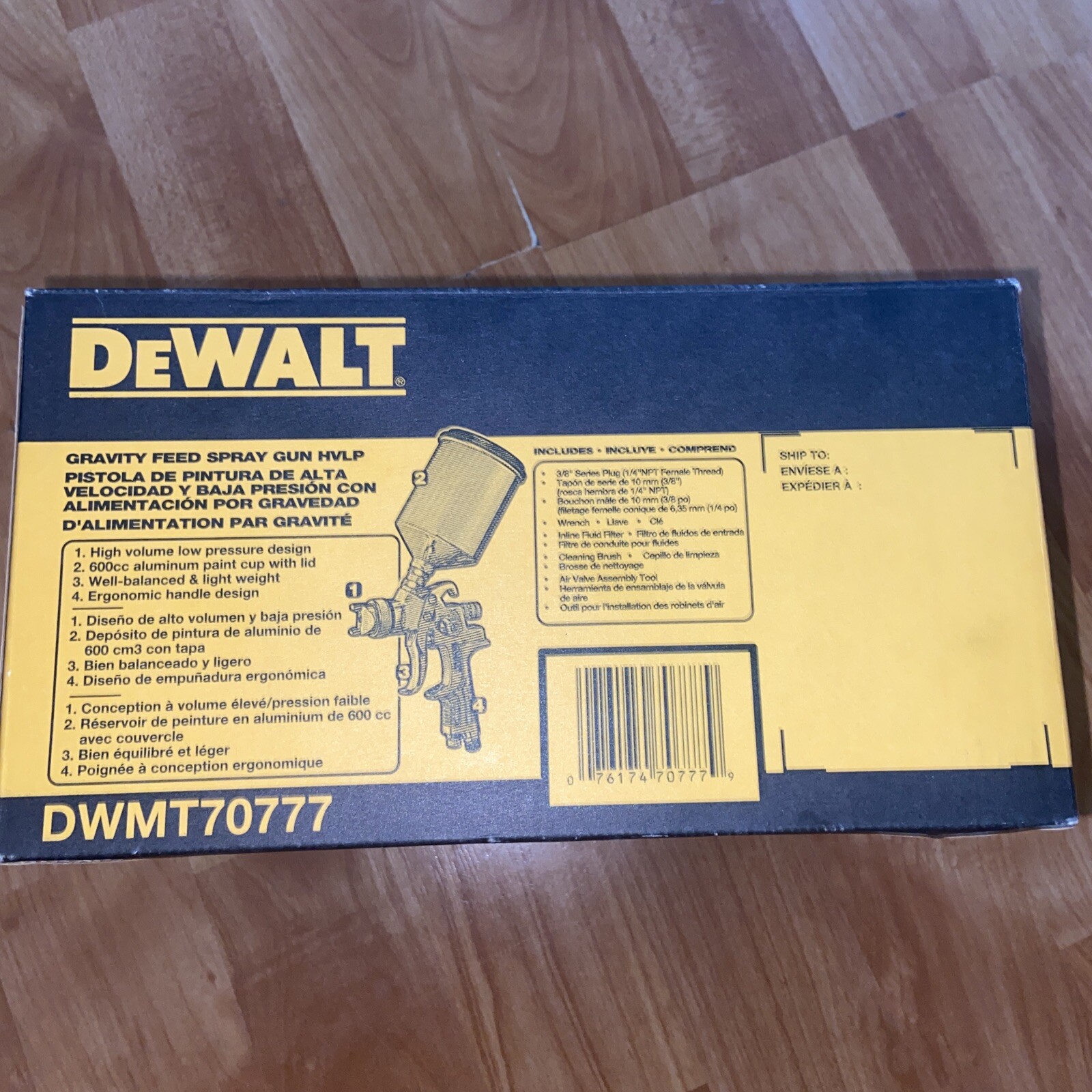 DEWALT DWMT70777 Gravity Feed Spray Gun 