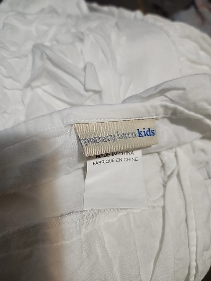 Falda de cama con volantes blanca Pottery Barn para niños pequeños cuna Foto 3 de 4