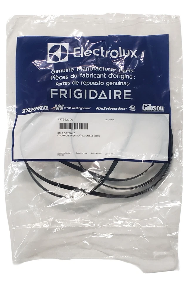 137292700 Correa de tambor para secadora Frigidaire genuina OEM Foto 2 de 3
