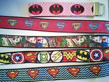 Wristlet Key Ring handmade Comic Book: Batman, Superman, Suicide Squad and more
