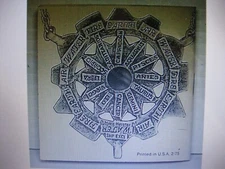 RARE Vintage MARK HEISTER Zodiac Calendar Pewter Pendant on Chain Necklace 1975 