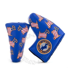 US Flag Scottie Dog Head Cover for Scotty Cameron Fastback Squareback GoLo, Blue