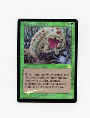 Tempting Wurm Onslaught FOIL NM- light clouding Magic the