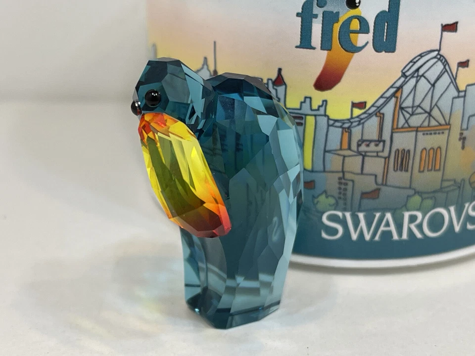 Swarovski Figur 1132546 Vogel Fred 4,4 cm + OVP & Zertifikat. Top Zustand  - Bild 2 von 3