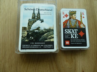Schönes Deutschland Altenburg Stralsunder Spiel Karten Quartett, Zugabe Skat neu
