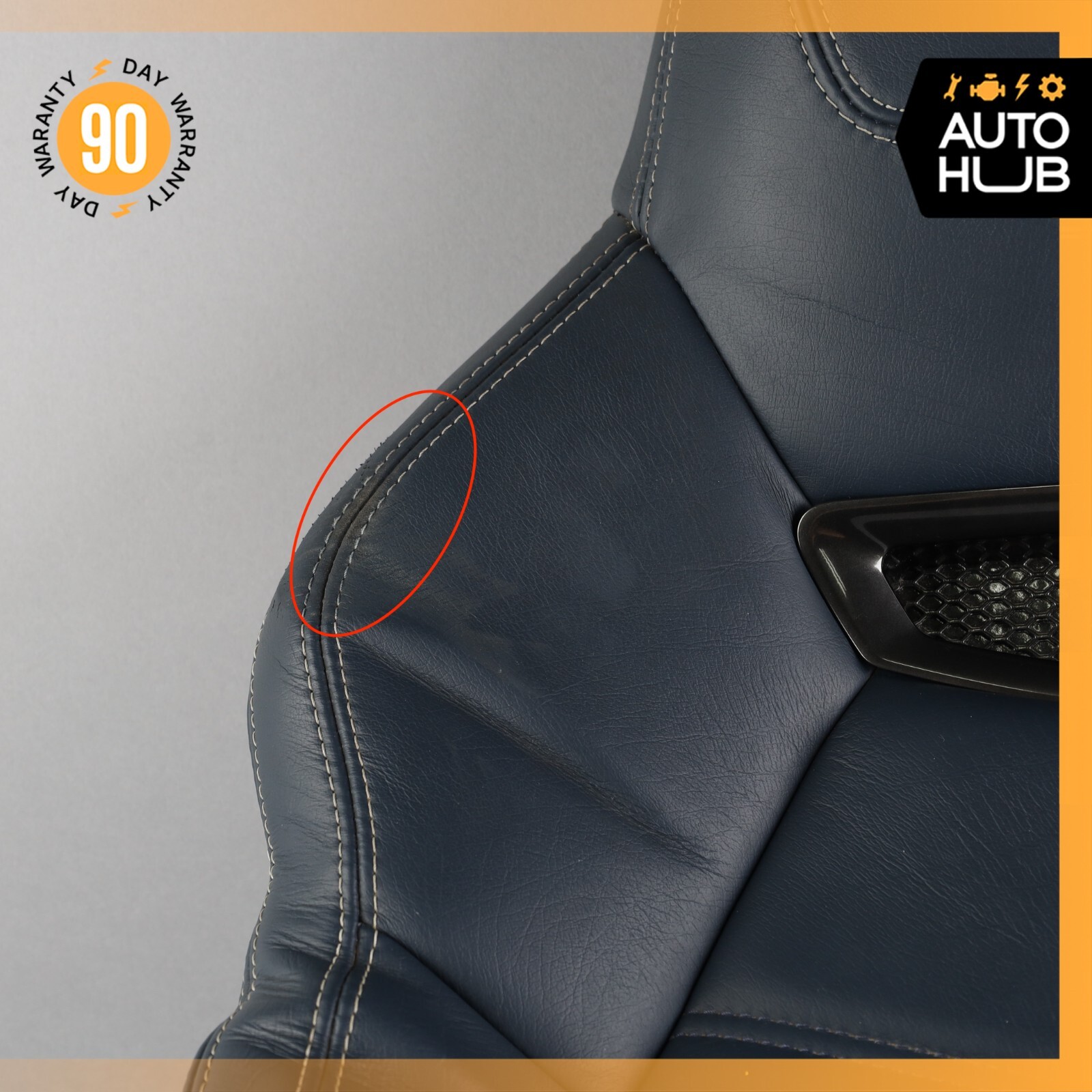 13-19 Maserati GranTurismo M145 Sport Front Left Top Upper Seat Cushion Blue OEM