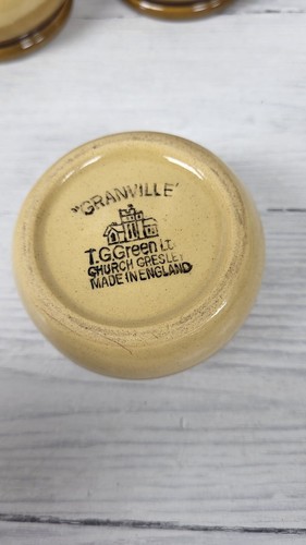 Vintage T.G Green Granville Church Gresley Butter Crock X4. PB - Picture 9 of 11