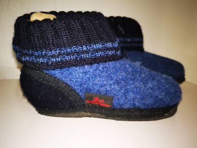 BECK Kitz- Pichler Kinder Hausschuh 'Oetz' in Nachtblau, Royalblau Gr. 24