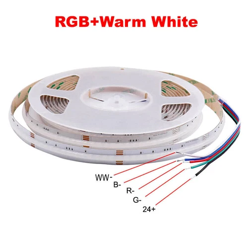 RGB RGBW RGBWW RGBCCT COB LED Strip DC 24V Flexible High Bright Dotless 5M - Picture 28 of 35