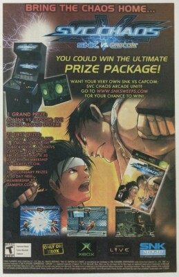 SNK vs Capcom SVC Chaos Print Ad Game Poster Art PROMO Original