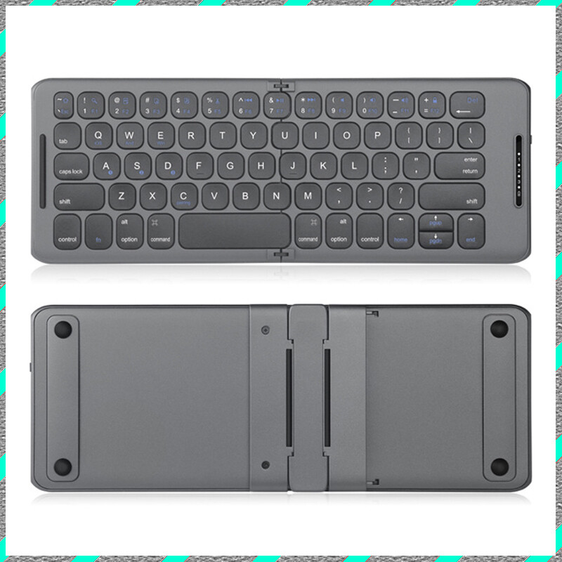 Portable Foldable Rechargeable Silent Mini Wireless Keyboard for iPad Mac Windows