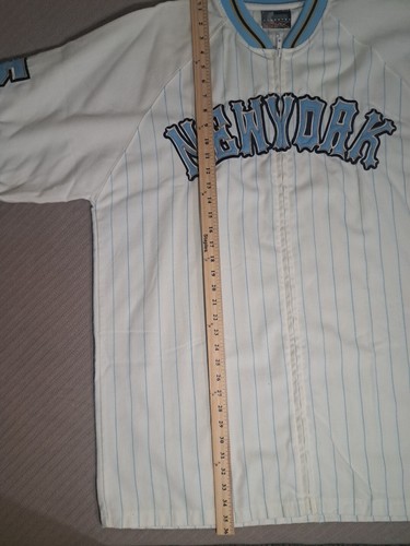 Vintage Style Herren Cybertek New York #95 Trikot Gr. XL blau-weiß gestreift - Bild 8 von 19