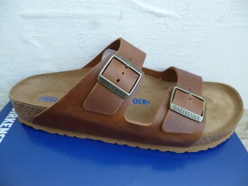 Birkenstock Arizona Men's Mules Slippers Braun Leather New | eBay