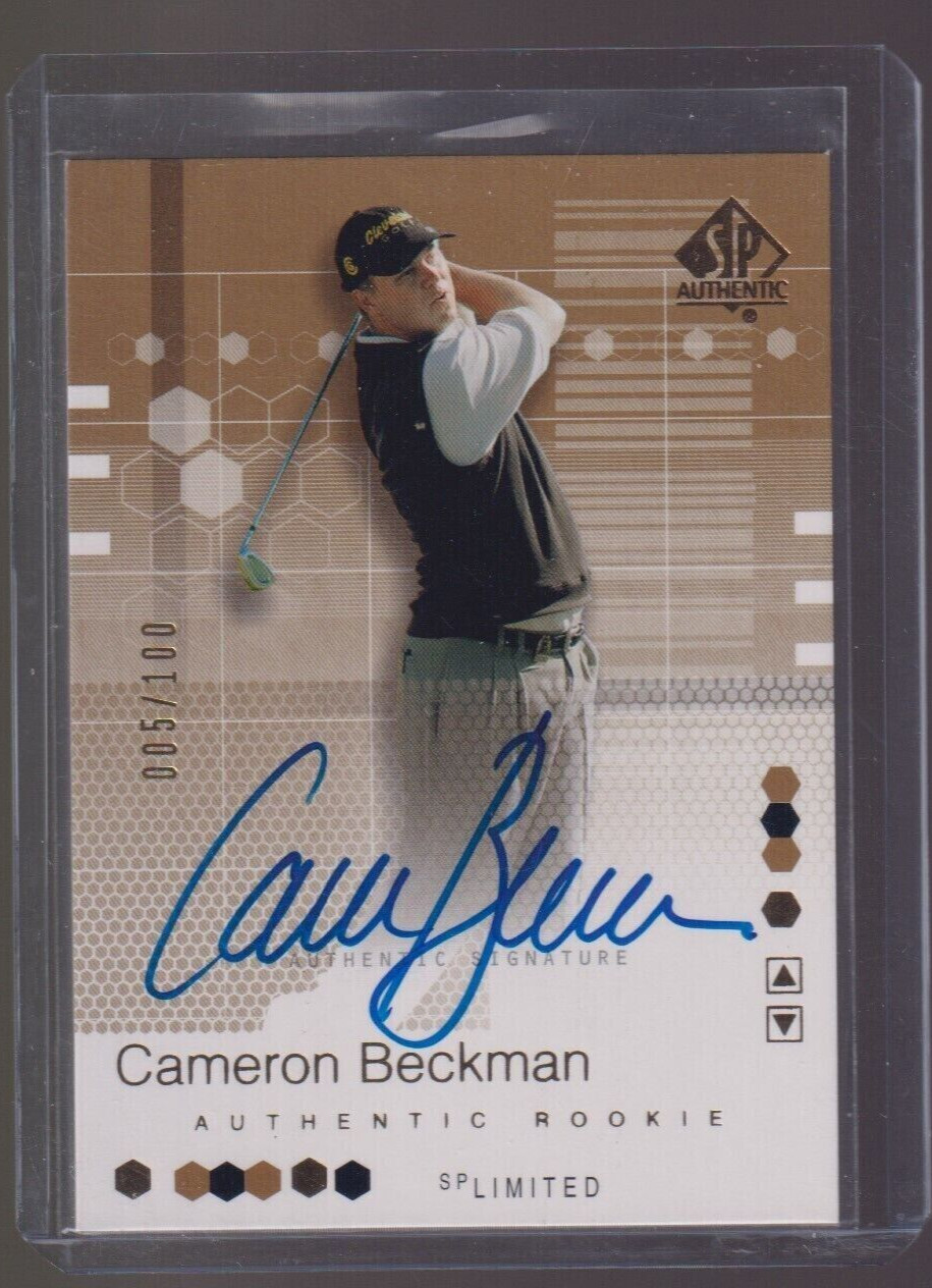 Cameron BECKMAN  2002 SP Authentic GOLD AUTO #109 (#005/100) - Golf