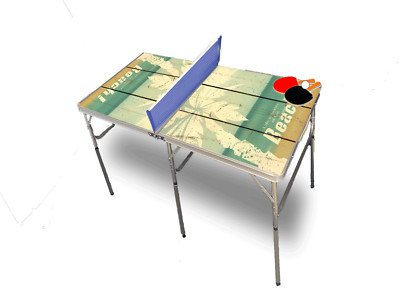 Beach Life  Portable Tennis Ping Pong Folding Table w/Accessories