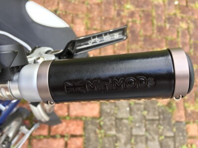 Short version leather grips (Ergonomic or Straight) for Brompton M or H bar