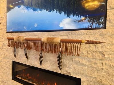 Hand Made Native American Indian Cherokee Rabbit Spear By Enrolled Member 60 