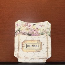 junk journal layered pockets cut outs cursive, pattern and floral pattern     