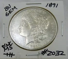 1891 MORGAN SILVER DOLLAR FROM ORIGINAL BANK BAG GEM BU US MINT #2032