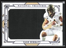 Sage Surratt 2021 Panini National Treasures Collegiate Blue Silhouettes RC /75