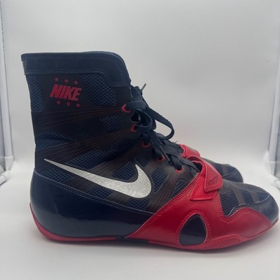 Nike HyperKO Boxing Spider Man Shoes Red Black High Top Lace Up