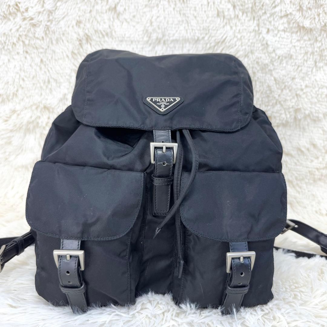 PRADA backpack triangular logo drawstring nylon b… - image 2