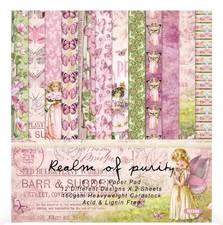 Butterfly Craft Paper Pack 6"x 6" 12 designsX2 sheets Realm Of Purity Cardstock