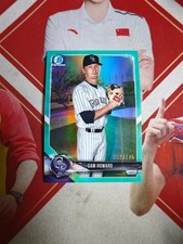 2018 Bowman Chrome Sam Howard Aqua Refractor /125 Colorado Rockies