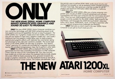 Atari 1200XL Home Computer Vintage 1983 BYTE Magazine Ad Retro Tech