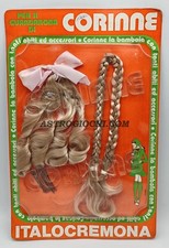 ITALOCREMONA EXTENSION CAPELLI PARRUCCHE BAMBOLA CORINNE VINTAGE '70 NEW IN BOX