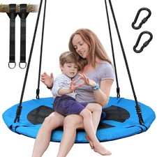700lbs 40 Inch Saucer Tree Swing for Kids Adult Outdoor Play with Hanging Straps