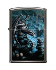 Zippo 0082, Anne Stokes-Dragon Design, Street Chrome Lighter, NEW