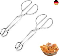 2 StüCk Scheren Zange, 25,3X9,3Cm Barbecue Grillen Zange, Edelstahl Grillzange