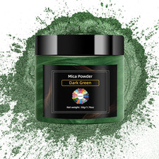 Dark Green Mica Powder for Epoxy Resin  Natural Shimmer Mica Powder 1.7oz