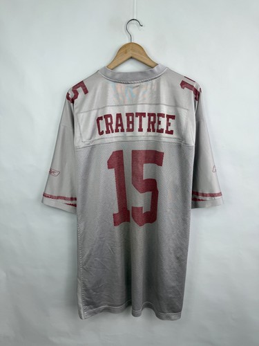 πΊπΈ Vtg Reebok Michael Crabtree San Francisco 49ERS Football size XL Gray - Picture 10 of 13