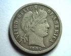 1904 BARBER DIME VERY FINE+ VF+ NICE ORIGINAL COIN FROM BOBS COINS FAST SHIPMENT