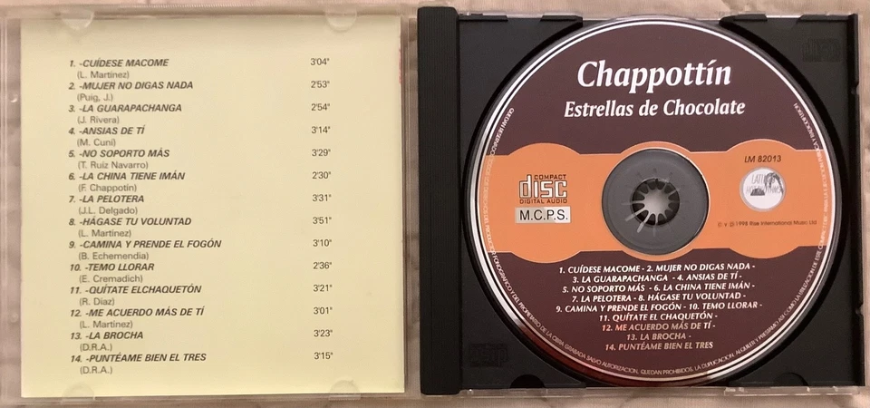 5 CD LOT CHAPPOTTIN ESTRELLAS DE CHOCOLATE GLORIA ESTEFAN GILBERTO GIL CUBAN - Image 4 of 4