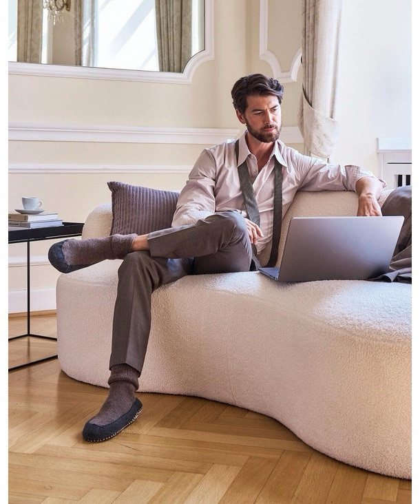 SAOLA Pantofole uomo Falke Cosyshoe con suola antiscivolo