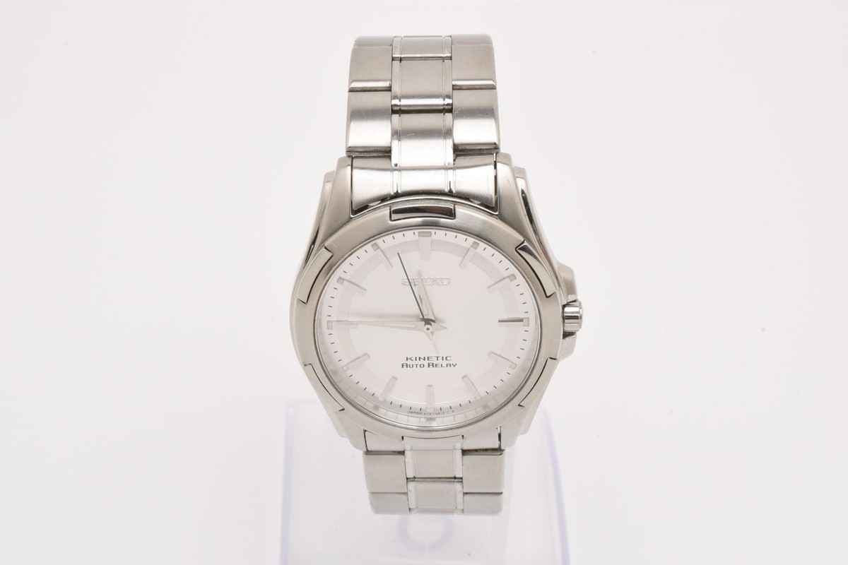 SEIKO セイコー KINETIC AUTO RELAY 5J21-0A10 NEAR MINT] Vintage SEIKO Kinetic Auto Relay 5J21-0A10 Men's