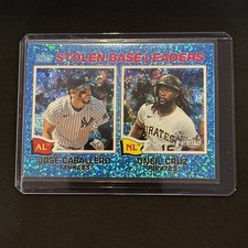 🔥Caballero & Cruz 2026 Topps Heritage #4 Stolen Base Leaders Light Blue Sparkle