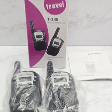 Travel T-388 Walkie Talkie Two-Way Radio Set of 2 - Brand New In Box